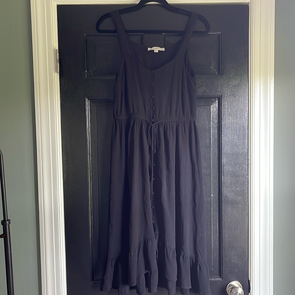 Black high-low hem summer dress